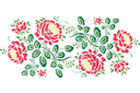 Szablony z kwiatami ogrodowymi i polnymi - Wzór piwonii 44