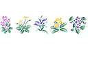 Szablony z kwiatami ogrodowymi i polnymi - Dzikie kwiaty