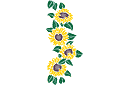 Szablony z kwiatami ogrodowymi i polnymi - Słonecznik bordiur