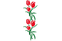 Szablony z kwiatami ogrodowymi i polnymi - Tulipany 2
