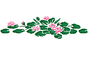 Szablony z kwiatami ogrodowymi i polnymi - Krzak z lilii wodnej