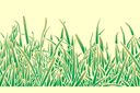 Szablony z liśćmi i gałęziami - Bordiur z trawy