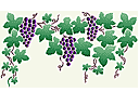 Szablony do bordiur z roślinami - Duża winorośl 2