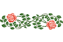 Szablony z ogrodem i dzikimi różami - Różowy motyw 205