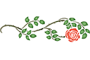 Szablony z ogrodem i dzikimi różami - Gałązka róży 205