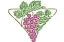 Szablony z owocami i jagodami - Pętla z winogron