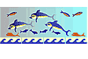 Bordiury z motywami morskimi - Delfiny z Krety