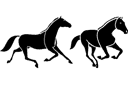 Szablony ze zwierzętami - Dwa konie 2b