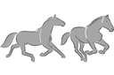 Szablony ze zwierzętami - Dwa konie 2c