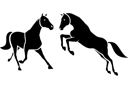 Szablony ze zwierzętami - Dwa konie 3b