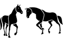 Szablony ze zwierzętami - Dwa konie 4b