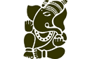 Szablony z motywami indiańskimi - Ganesha 02