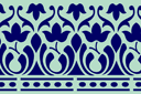Szablony z motywami indiańskimi - Koronka w kolorze niebieskim