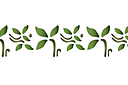 Szablony do bordiur z roślinami - Liście Prowansji