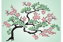 Szablony z drzewami i krzakami - Sakura 2