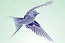 Szablony w stylu wschodnim - Niebieskie ptaki