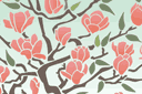 Szablony w stylu wschodnim - Magnolia japońska
