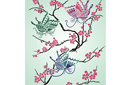 Szablony w stylu wschodnim - Sakura i motyle