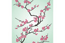 Szablony z drzewami i krzakami - Sakura z Japonii