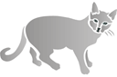 Szablony ze zwierzętami - Szary kot