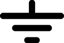 Szablony z różnymi symbolami - Znak uziemienia