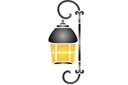 Szablony z różnymi przedmiotami i obiektami - Mała latarnia 11