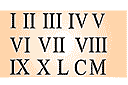 Szablony z tekstami i zestawami liter - Cyfry rzymskie