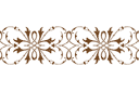 Szablony na bordiury z abstrakcyjnymi wzorami - Koronkowy bordiur 47