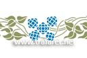 Szablony do bordiur z roślinami - Mały niebieski kwiatek
