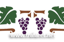 Szablony do bordiur z roślinami - Bordiur winogronowy 01