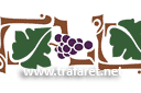Szablony do bordiur z roślinami - Bordiur winogronowy 02