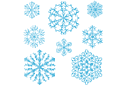 Szablony ze śniegiem i mrozem - Osiem płatków śniegu IV