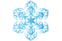 Szablony ze śniegiem i mrozem - Śnieżynka XV