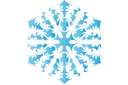 Szablony ze śniegiem i mrozem - Śnieżynka XVI