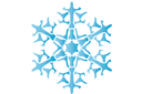 Szablony z motywami świątecznymi - Śnieżynka XVIII