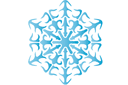 Szablony z motywami świątecznymi - Śnieżynka XIX