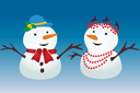 Szablony z motywami świątecznymi - Śnieżny duet