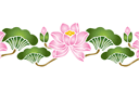 Szablony z kwiatami ogrodowymi i polnymi - Lilie orientalne