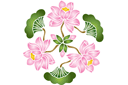 Szablony z kwiatami ogrodowymi i polnymi - Medalion Lily