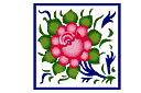 Szablony z kwiatami ogrodowymi i polnymi - Wielka Róża II