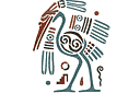 Szablony starożytnej Ameryki - Inków żuraw
