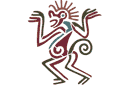 Szablony starożytnej Ameryki - Tańcząca małpa