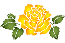 Szablony z ogrodem i dzikimi różami - Herbaciana róża