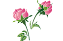Szablony z ogrodem i dzikimi różami - Róże i łodygi