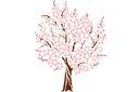 Szablony z drzewami i krzakami - Sakura 3