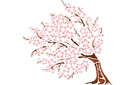 Szablony z drzewami i krzakami - Sakura 4