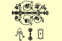 Szablony z wzorami koronek - Zestaw drzwi