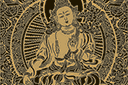 Szablony z motywami indiańskimi - Wielki Budda na lotosie