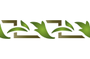 Szablony do bordiur z roślinami - Zygzaki i liście