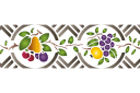 Szablony z owocami i jagodami - Sad - bordiur
